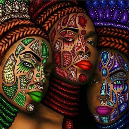 New Hot Sale African Women Portrait Full Drill - 5D Diy Diamond Painting Kits VM09846 - NEEDLEWORK KITS