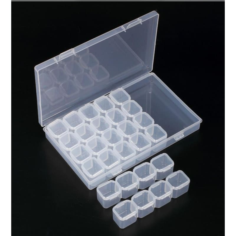 28 Grids Plastic Storage Boxes – Diamond Art Kits Australia