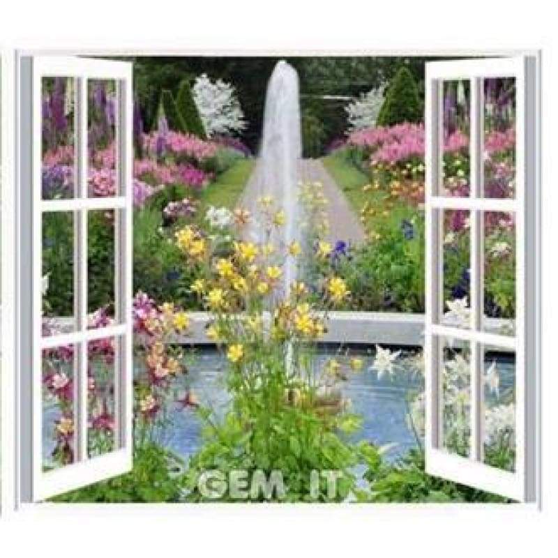 Window Fountain. Full Drill Diamond Painting - NEEDLEWORK KITS