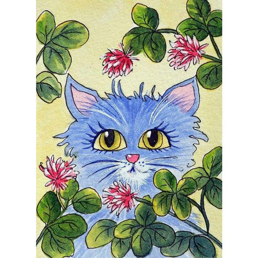 Cat Peekabo Full Drill Diamond Painting - - NEEDLEWORK KITS