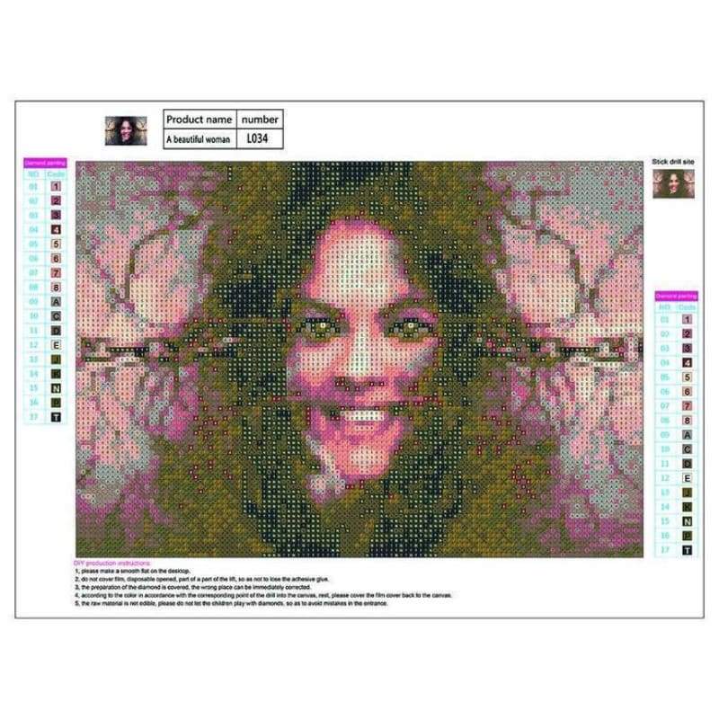 Full Drill - 5D DIY Diamond Painting Kits Beautiful Special Woman Face - NEEDLEWORK KITS