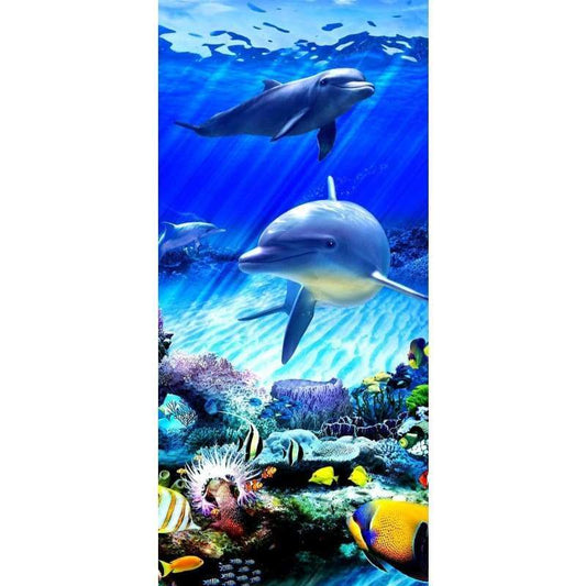 Dolphins 02- Full Drill Diamond Painting - Special Order -