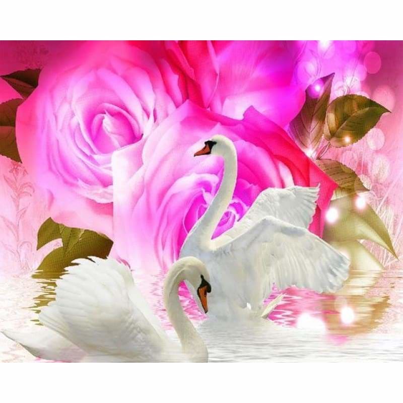 Dream Swans Love Pattern Wall Decor Full Drill - 5D Diy 