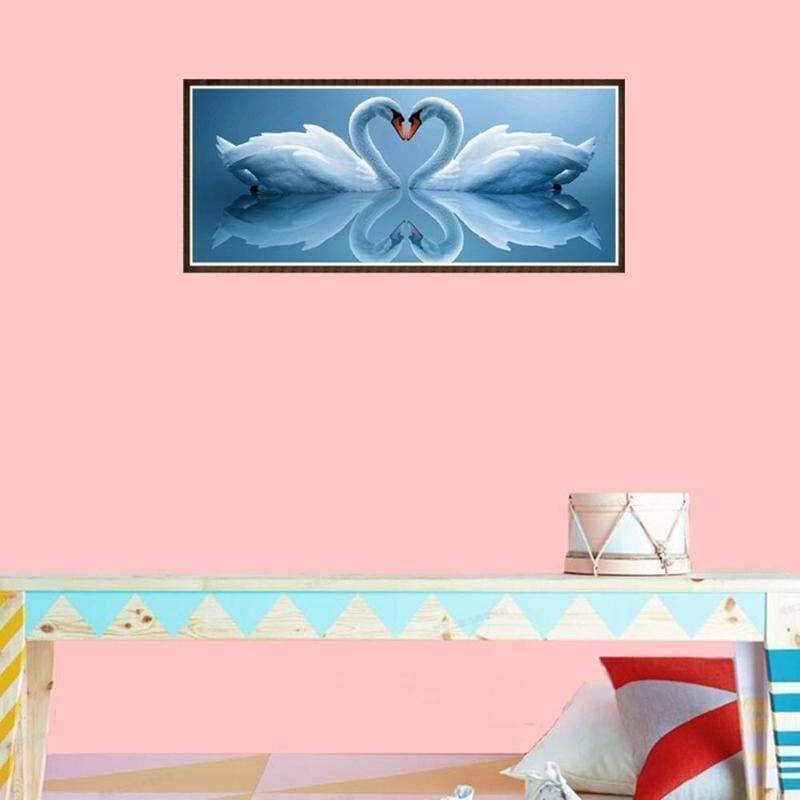 Dream Wall Decor Swan Pattern Full Drill - 5D Diamond 