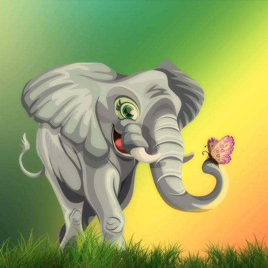 Elephant 07- Full Drill Diamond Painting - Special Order -