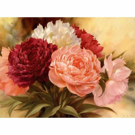 Full Drill - 5D Diamond Painting Kits Beautiful Peony