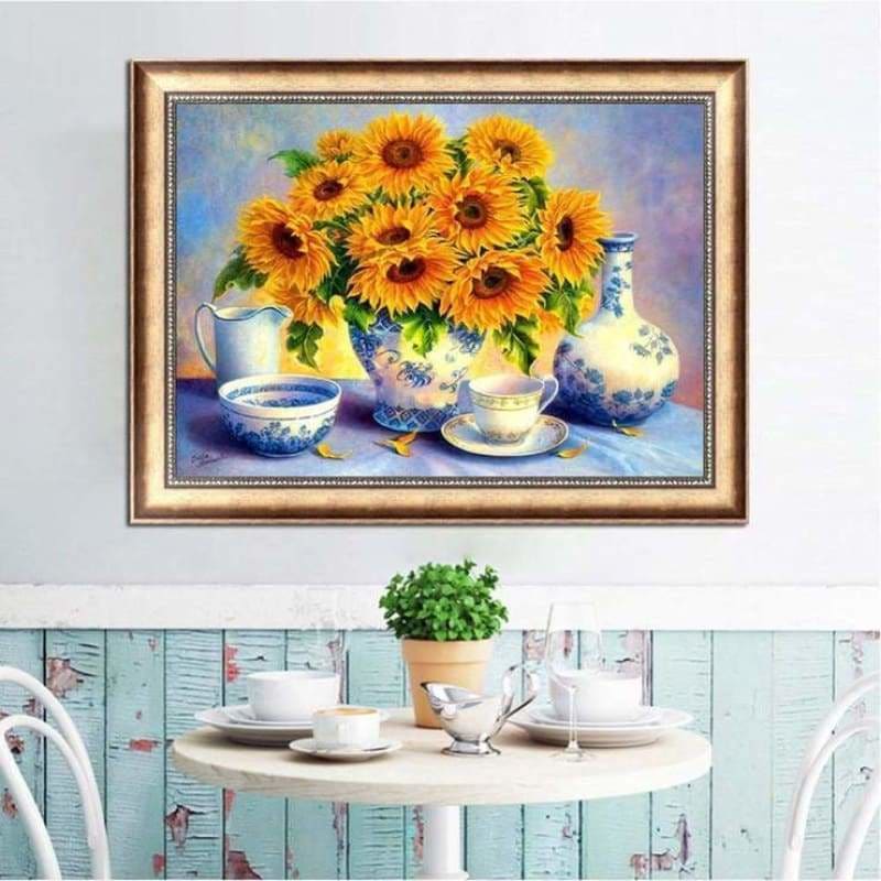 Full Drill - 5D Diamond Painting Kits Beautiful Sunflower in