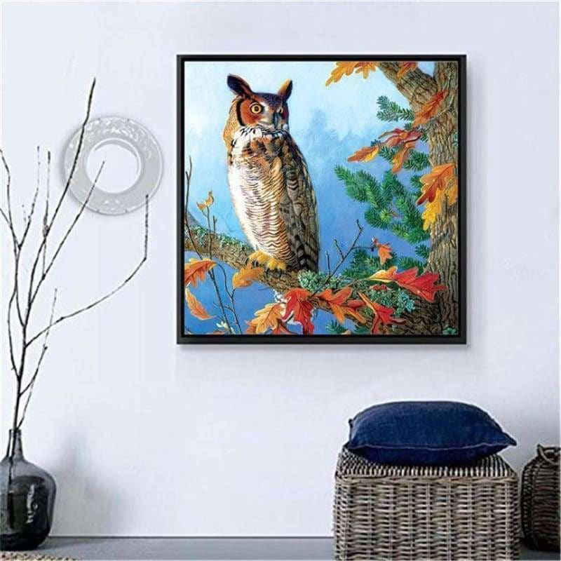 Full Drill - 5D Diamond Painting Kits Cool Owl On The 