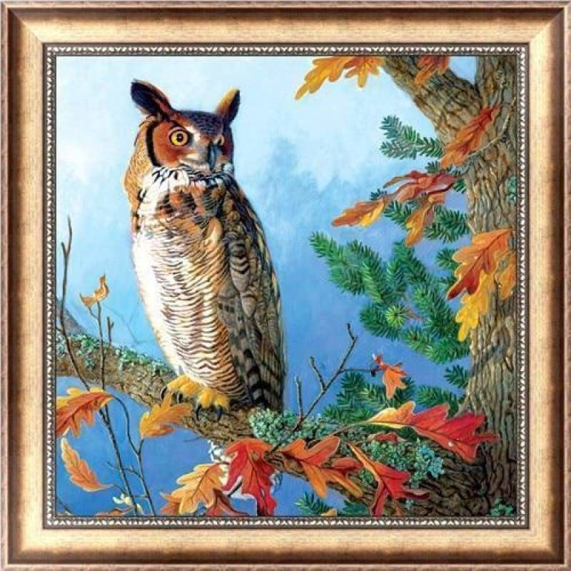 Full Drill - 5D Diamond Painting Kits Cool Owl On The 