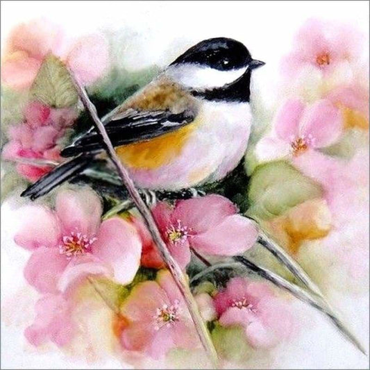 Full Drill - 5D Diamond Painting Kits Cute Bird on the Spray