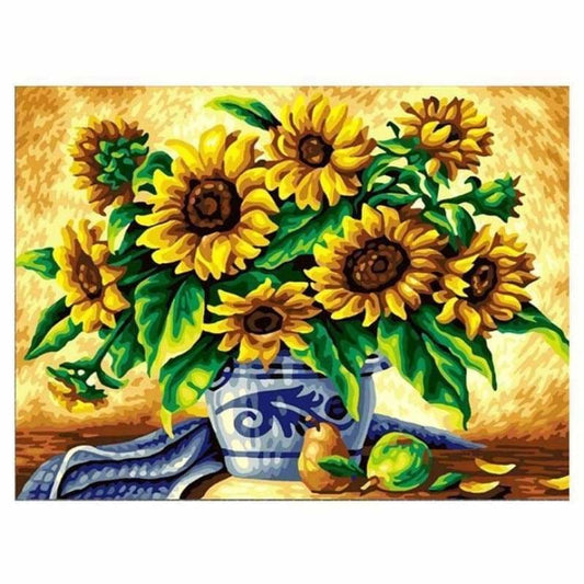 Full Drill - 5D Diamond Painting Kits Visional Sunflower in