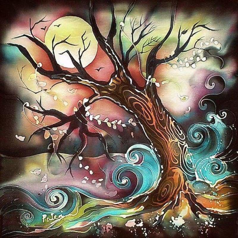 Full Drill - 5D DIY Diamond Painting Cartoon Big Tree 