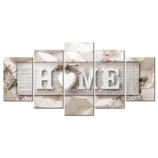 Full Drill - 5D DIY Diamond Painting Kits 5pcs Sweet Home