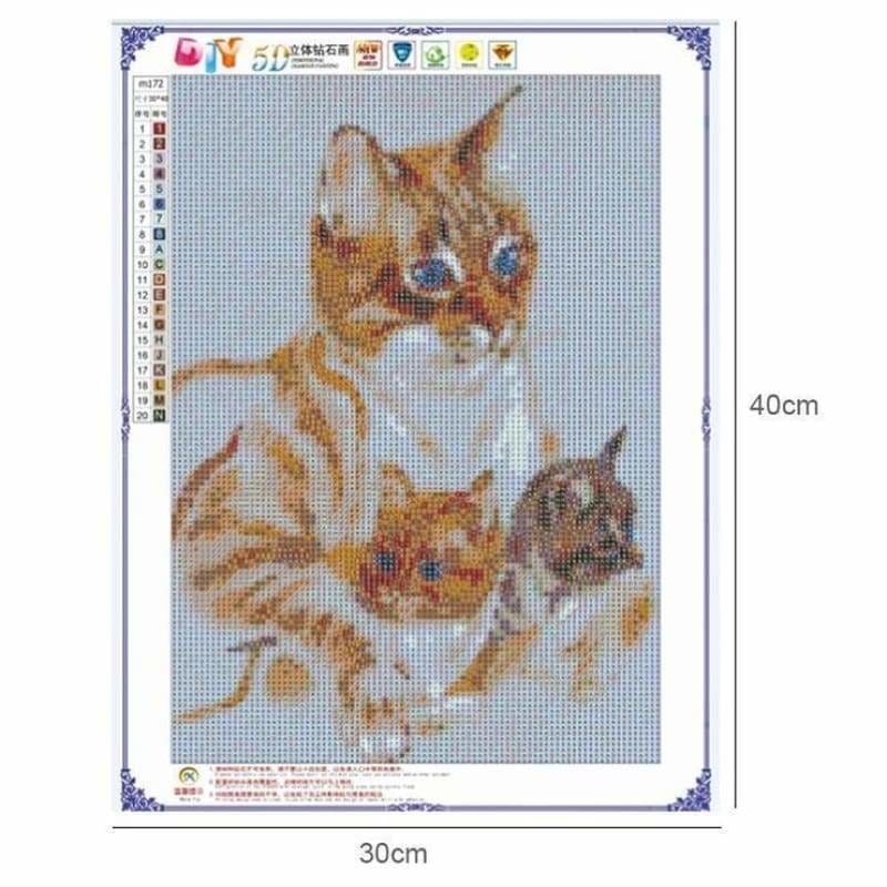 Full Drill - 5D DIY Diamond Painting Kits Artistic Cat 