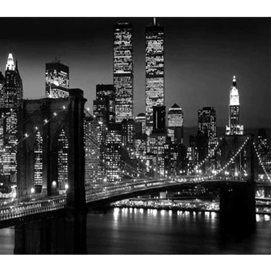 Full Drill - 5D DIY Diamond Painting Kits Black White City