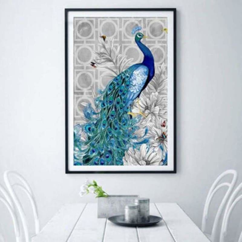 Full Drill - 5D DIY Diamond Painting Kits Blue Peacock - 5