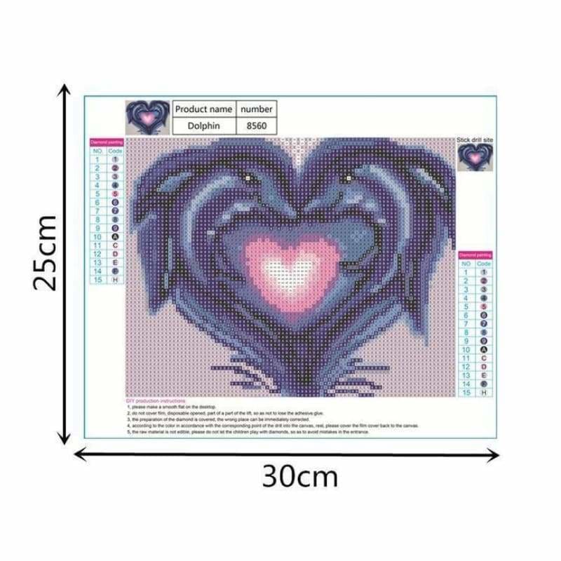 Full Drill - 5D DIY Diamond Painting Kits Carton Love Heart 