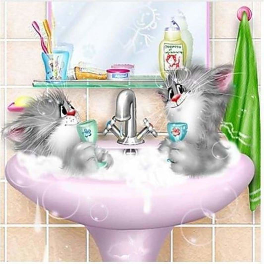 Full Drill - 5D DIY Diamond Painting Kits Cartoon Cute Bath