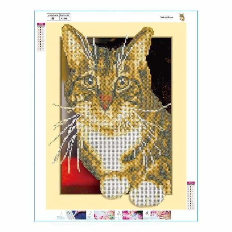 Full Drill - 5D DIY Diamond Painting Kits Cartoon Cute Cat -