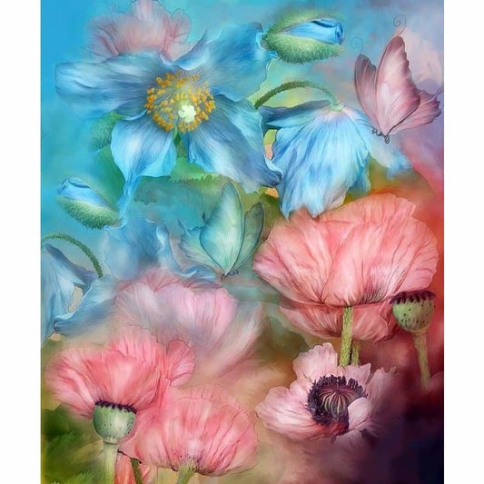 Full Drill - 5D DIY Diamond Painting Kits Cartoon Flowers -