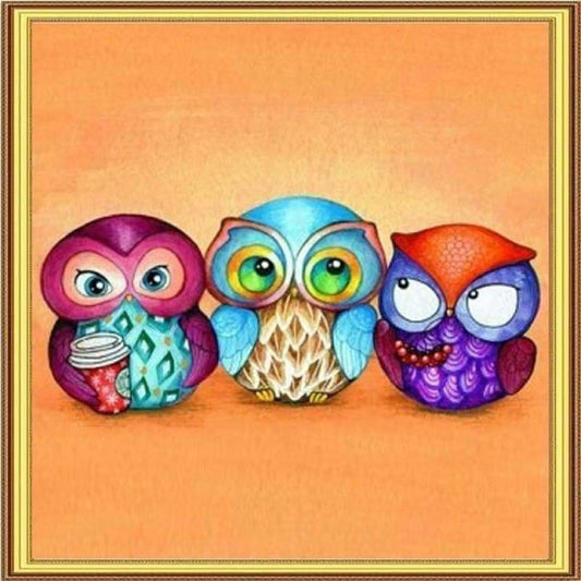 Full Drill - 5D DIY Diamond Painting Kits Cartoon Funny Owl