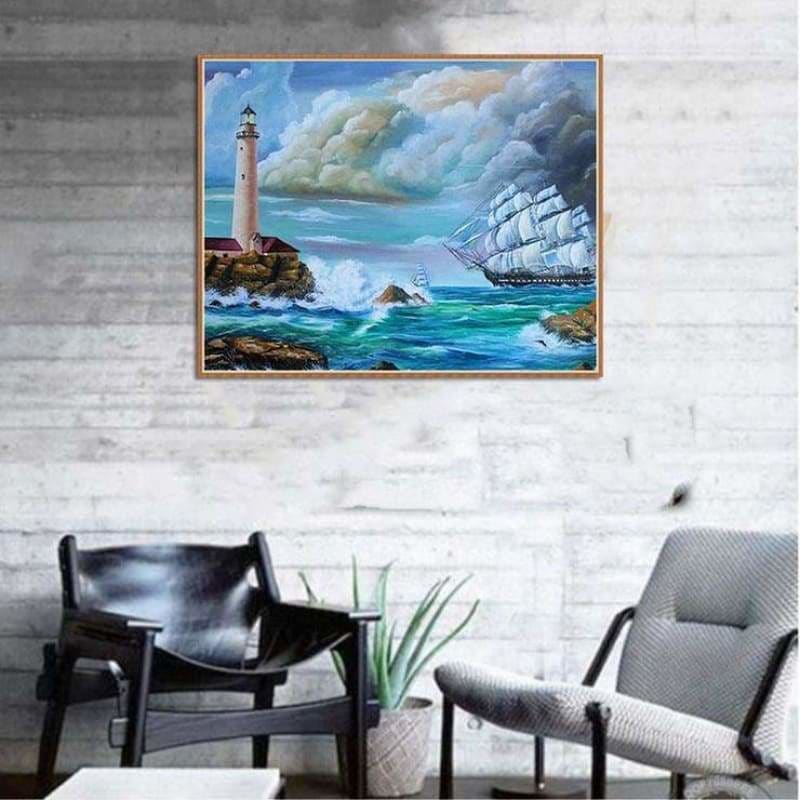 Full Drill - 5D DIY Diamond Painting Kits Cartoon Lighthouse