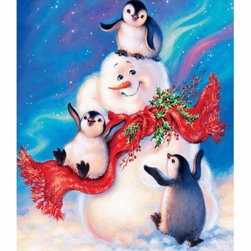 Full Drill - 5D DIY Diamond Painting Kits Cartoon Snowman 