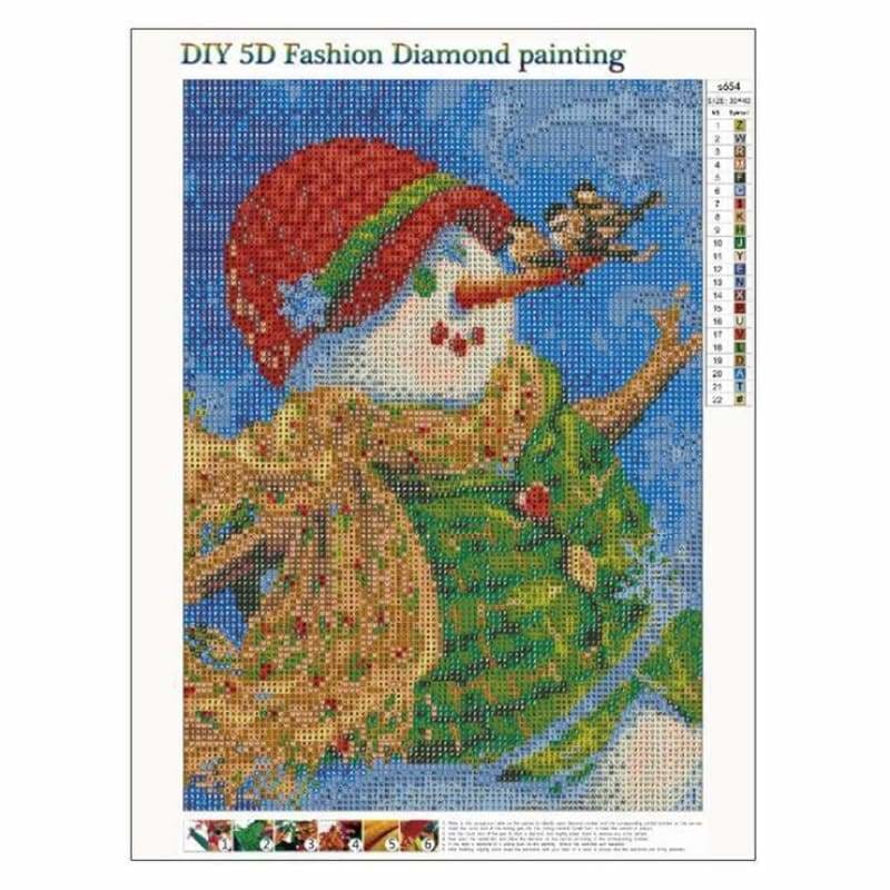 Full Drill - 5D DIY Diamond Painting Kits Cartoon Winter Warm Snowman - NEEDLEWORK KITS