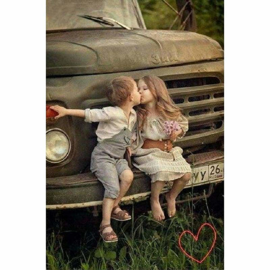 Full Drill - 5D DIY Diamond Painting Kits Cute Kissing Boy
