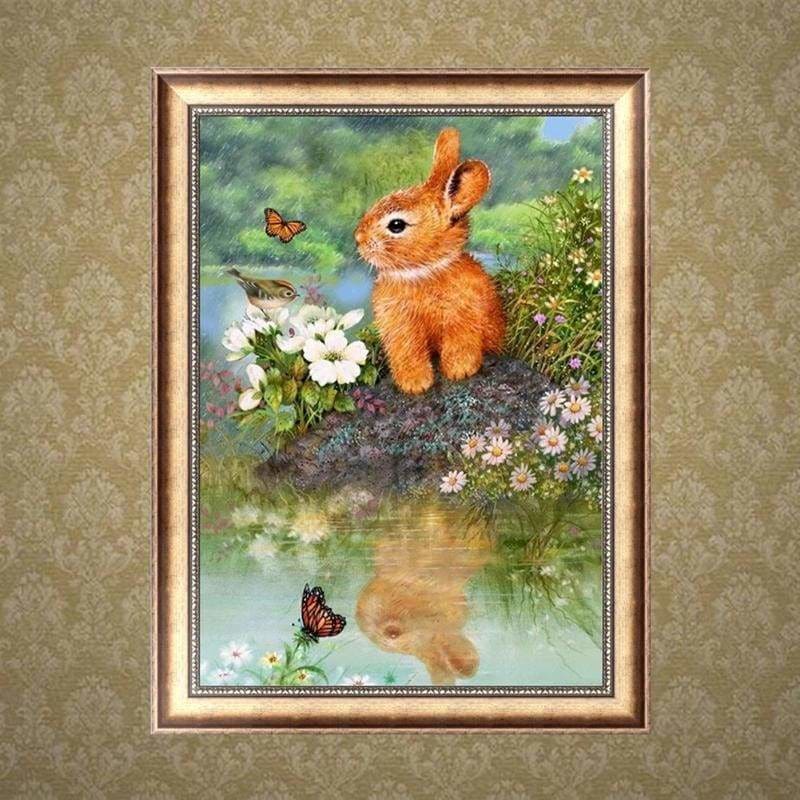 Full Drill - 5D DIY Diamond Painting Kits Cute Rabbit - 4