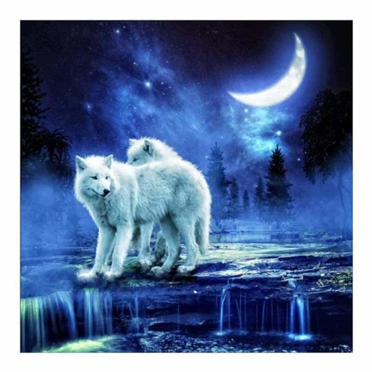 Full Drill - 5D DIY Diamond Painting Kits Dream White Wolf