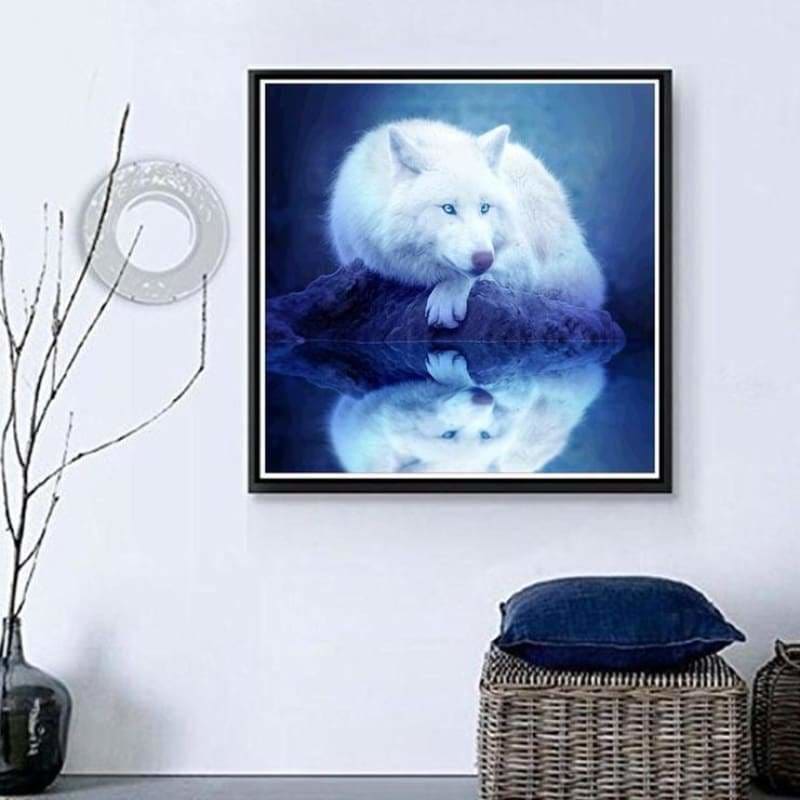 Full Drill - 5D DIY Diamond Painting Kits Dream White Wolf 