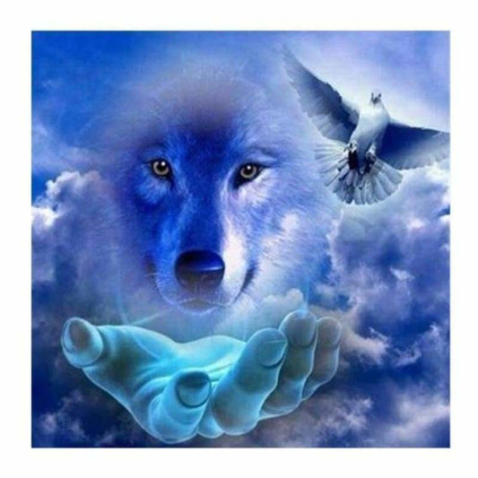 Full Drill - 5D DIY Diamond Painting Kits Dream Wolf in Hand