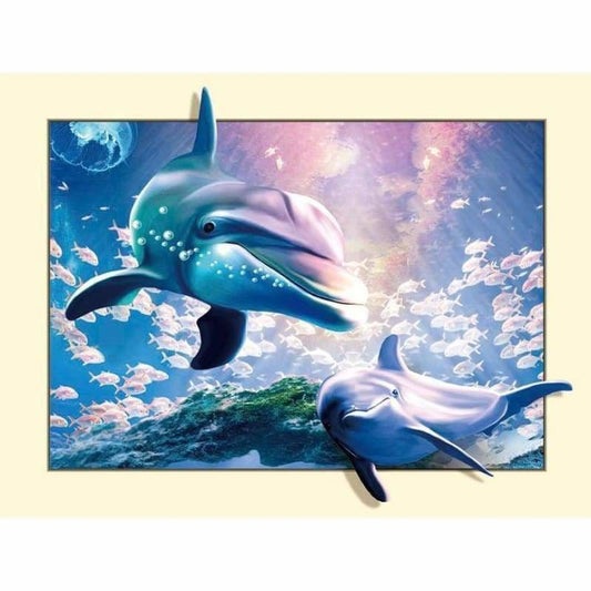 Full Drill - 5D DIY Diamond Painting Kits Dreamy Dolphins 