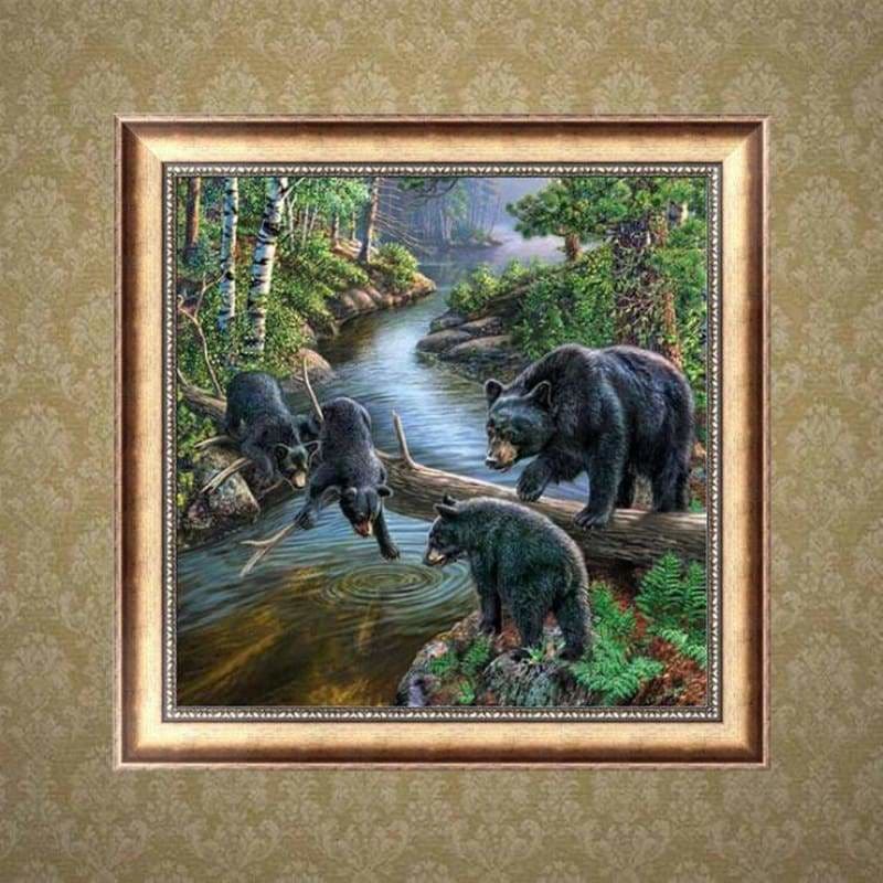 Full Drill - 5D DIY Diamond Painting Kits Family Bear 