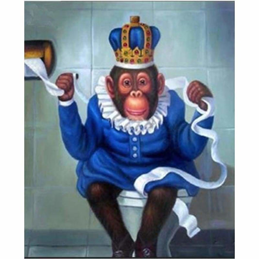 Full Drill - 5D DIY Diamond Painting Kits Funny Toilet Blue