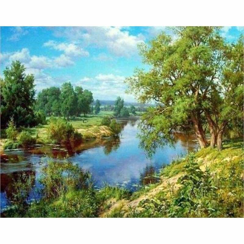 Full Drill - 5D DIY Diamond Painting Kits Landscape Trees 