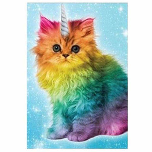 Full Drill - 5D DIY Diamond Painting Kits Lovely Rainbow Cat