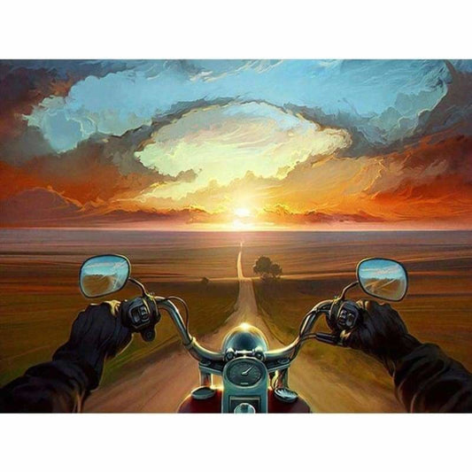 Full Drill - 5D DIY Diamond Painting Kits Motorcycle Travel 