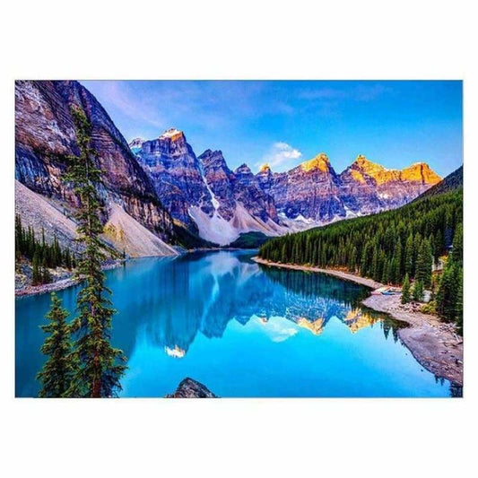 Full Drill - 5D DIY Diamond Painting Kits Popular Wall Decoration Mountain Blue Lake - NEEDLEWORK KITS