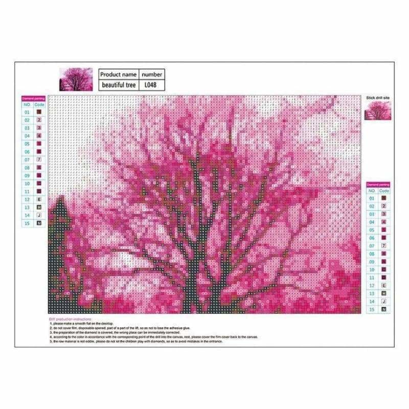 Full Drill - 5D DIY Diamond Painting Kits Pretty Pink Trees 