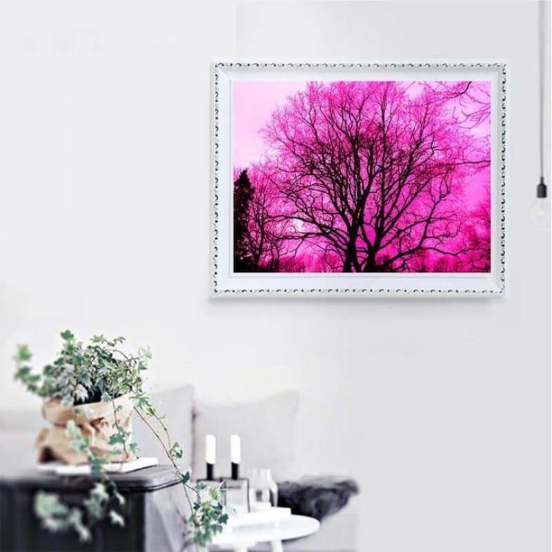 Full Drill - 5D DIY Diamond Painting Kits Pretty Pink Trees 