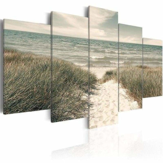 Full Drill - 5D DIY Diamond Painting Kits Sea Beach Grass -
