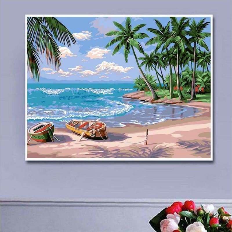 Full Drill - 5D DIY Diamond Painting Kits Summer Boats By 