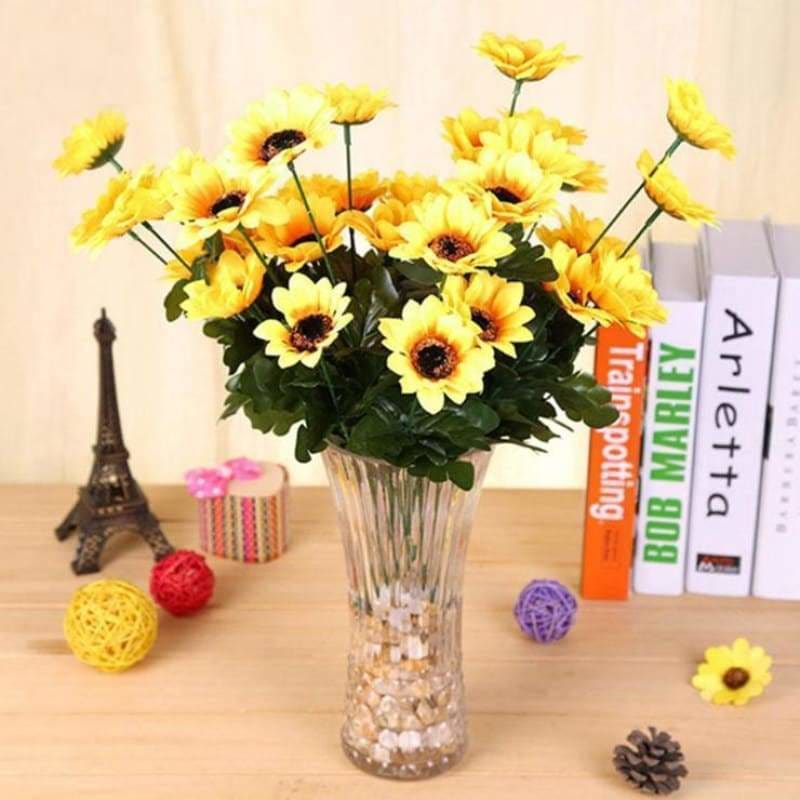 Full Drill - 5D DIY Diamond Painting Kits Warm Yellow Daisy in Glass - NEEDLEWORK KITS