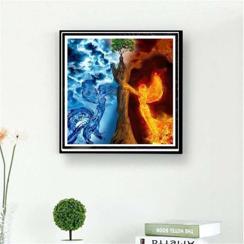 Full Drill - 5D DIY Diamond Painting Kits Water and Fire 