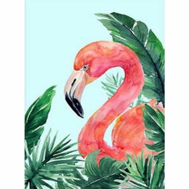 Full Drill - 5D Diy Diamond Painting Kits Watercolor Fall into Meditation Flamingo - NEEDLEWORK KITS