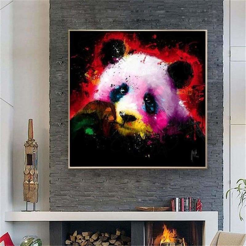 Full Drill - 5D DIY Diamond Painting Kits Watercolor Lovely and Honest Panda - NEEDLEWORK KITS