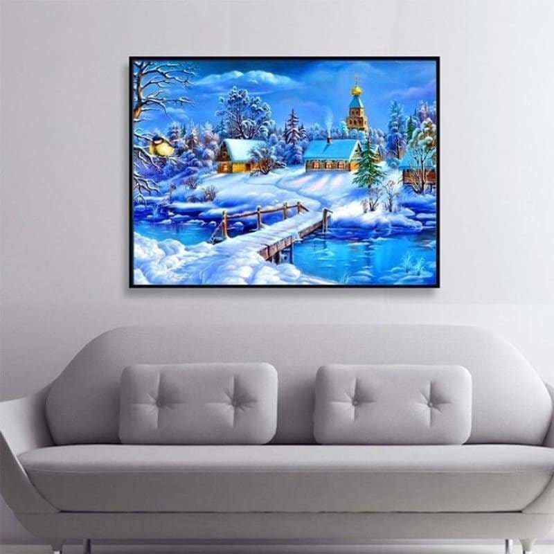 Full Drill - 5D DIY Diamond Painting Kits Winter Landscape 