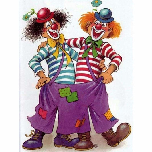 Full Rhinestones Mosaic Cartoon Clown Full Drill - 5D Diy